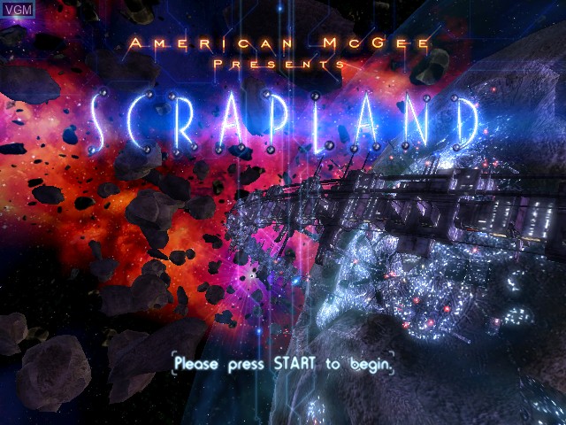 Title screen of the game Scrapland on Microsoft Xbox