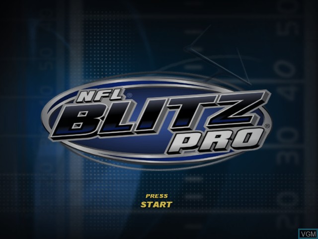 Title screen of the game NFL Blitz Pro on Microsoft Xbox