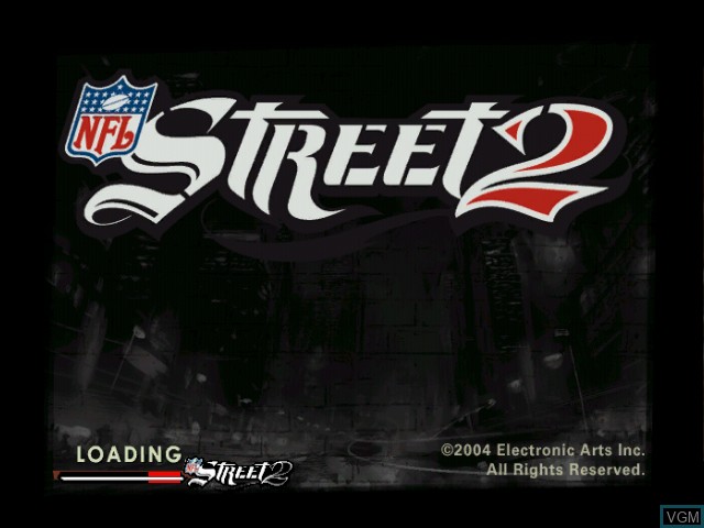 Title screen of the game NFL Street 2 on Microsoft Xbox