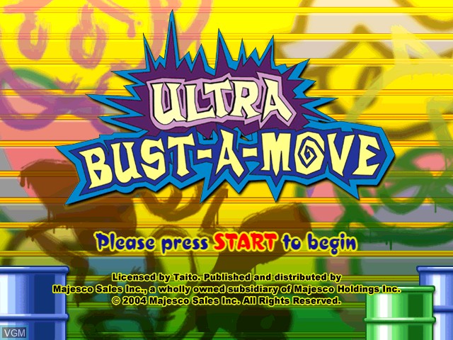 Title screen of the game Ultra Bust-A-Move on Microsoft Xbox