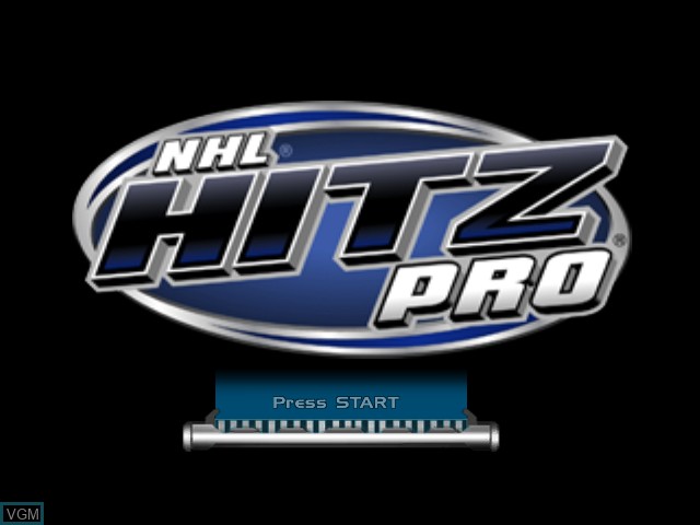 Title screen of the game NHL Hitz Pro on Microsoft Xbox