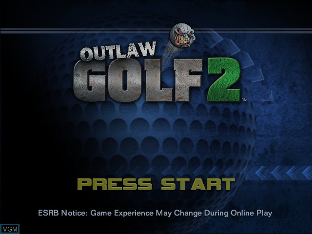 Title screen of the game Outlaw Golf 2 on Microsoft Xbox