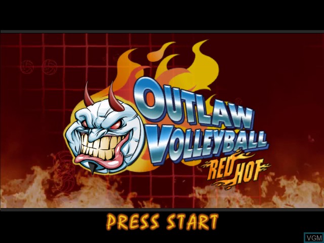 Title screen of the game Outlaw Volleyball on Microsoft Xbox