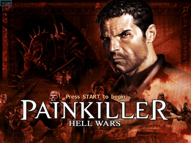 Title screen of the game Painkiller - Hell Wars on Microsoft Xbox