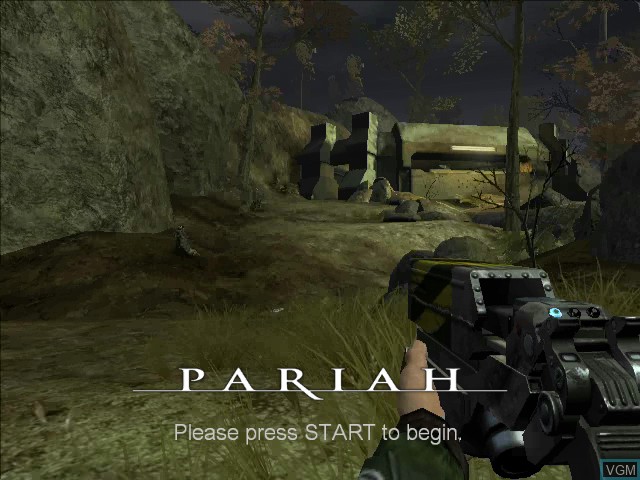 Title screen of the game Pariah on Microsoft Xbox
