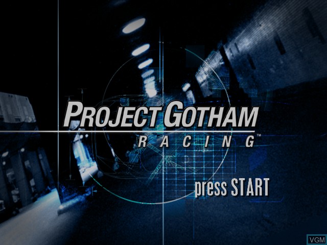 Title screen of the game Project Gotham Racing on Microsoft Xbox