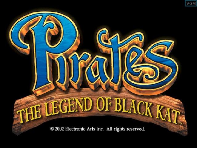 Title screen of the game Pirates - The Legend of Black Kat on Microsoft Xbox