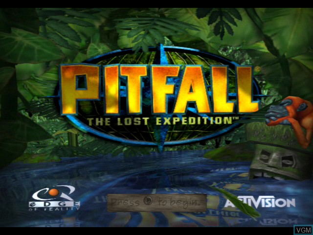 Title screen of the game Pitfall - The Lost Expedition on Microsoft Xbox