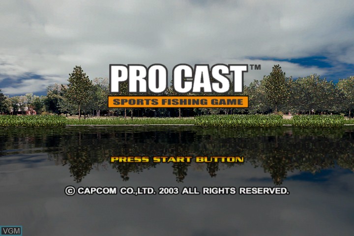 Title screen of the game Pro Cast Sports Fishing on Microsoft Xbox