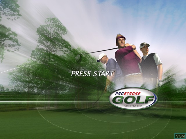 Title screen of the game ProStroke Golf - World Tour 2007 on Microsoft Xbox
