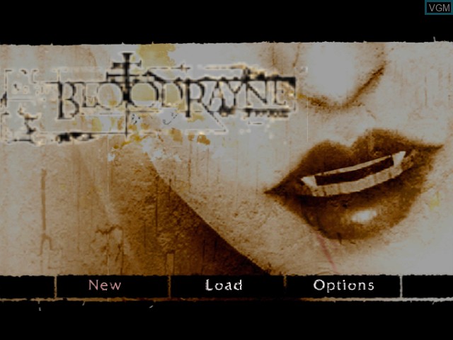 Title screen of the game BloodRayne on Microsoft Xbox