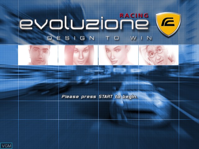 Title screen of the game Racing Evoluzione on Microsoft Xbox