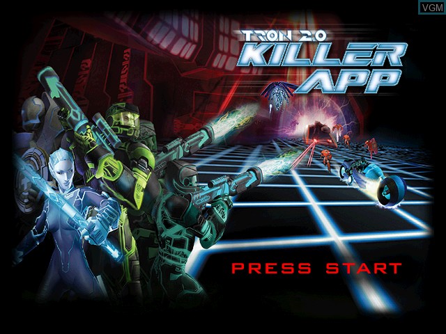 Title screen of the game Tron 2.0 - Killer App on Microsoft Xbox