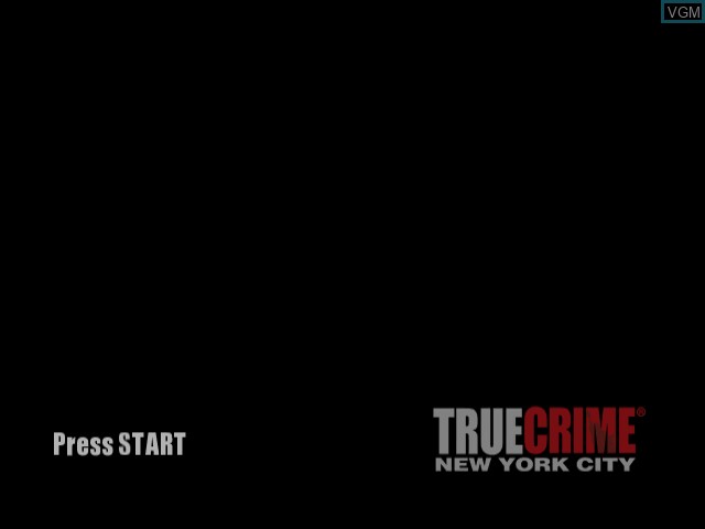 Title screen of the game True Crime - New York City on Microsoft Xbox