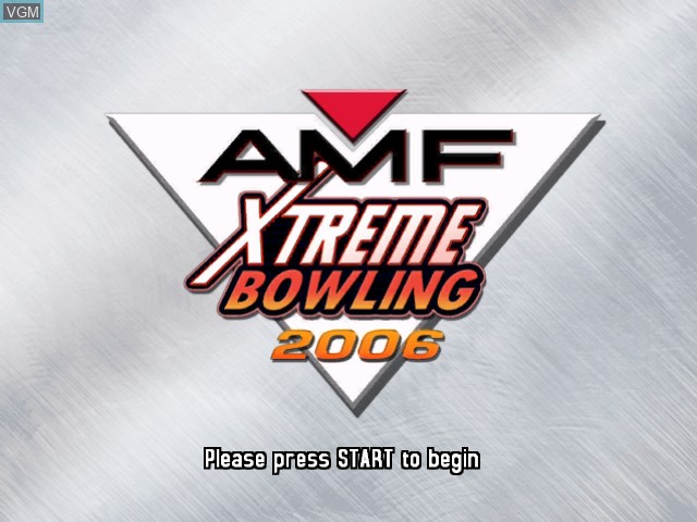 Title screen of the game AMF Xtreme Bowling on Microsoft Xbox