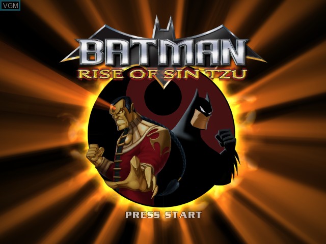 Title screen of the game Batman - Rise of Sin Tzu on Microsoft Xbox