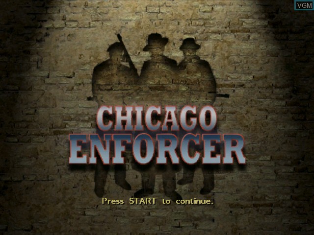 Title screen of the game Chicago Enforcer on Microsoft Xbox
