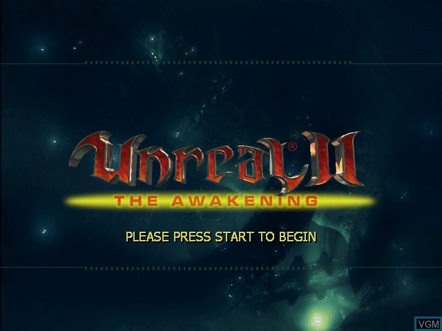 Title screen of the game Unreal II - The Awakening on Microsoft Xbox