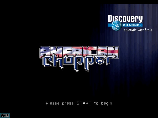 Title screen of the game American Chopper on Microsoft Xbox