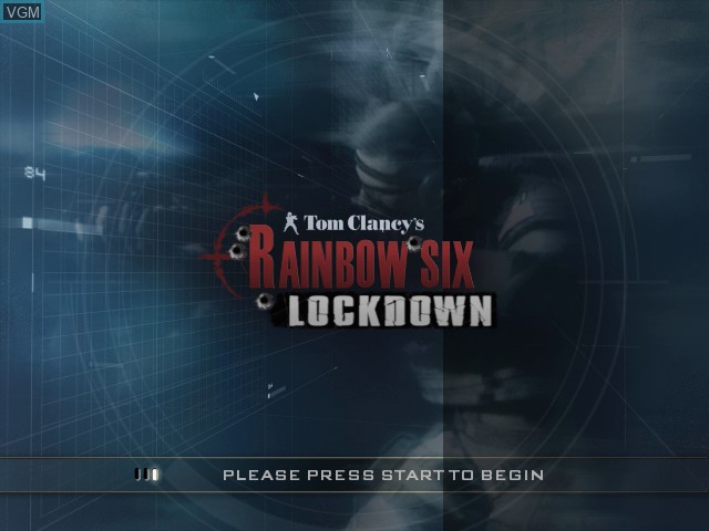 Title screen of the game Tom Clancy's Rainbow Six - Lockdown on Microsoft Xbox