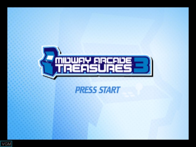 Title screen of the game Midway Arcade Treasures 3 on Microsoft Xbox