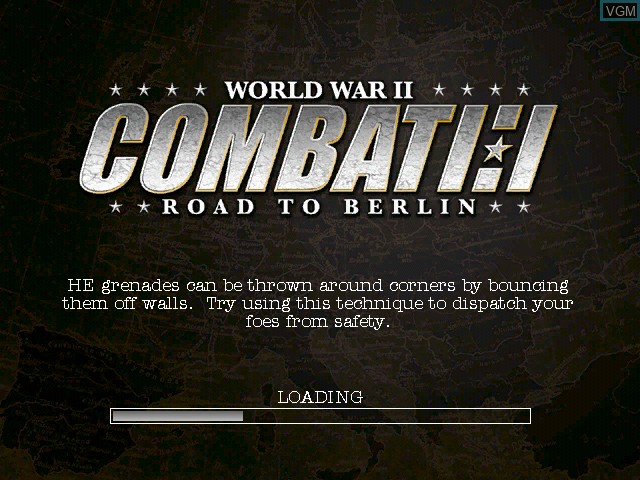 Title screen of the game World War II Combat - Road to Berlin on Microsoft Xbox