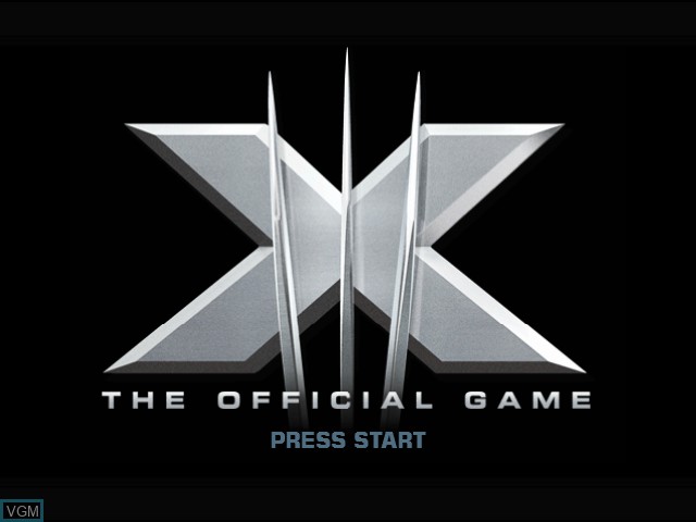 Title screen of the game X-Men - The Official Game on Microsoft Xbox