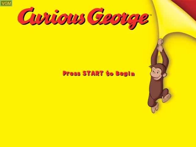 Title screen of the game Curious George on Microsoft Xbox