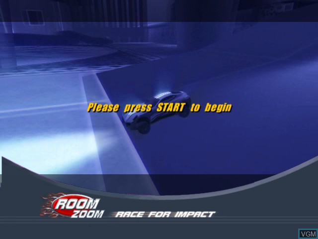 Title screen of the game Room Zoom - Race for Impact on Microsoft Xbox