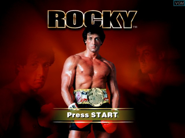 Title screen of the game Rocky on Microsoft Xbox