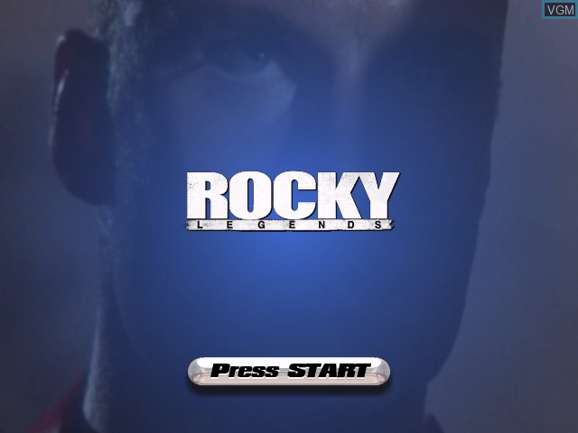 Title screen of the game Rocky - Legends on Microsoft Xbox