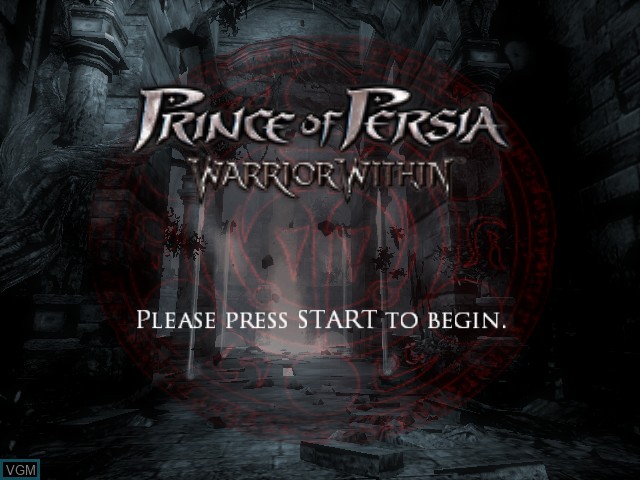 Title screen of the game Prince of Persia - Warrior Within on Microsoft Xbox