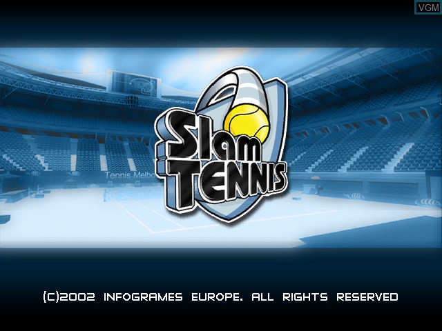 Title screen of the game Slam Tennis on Microsoft Xbox