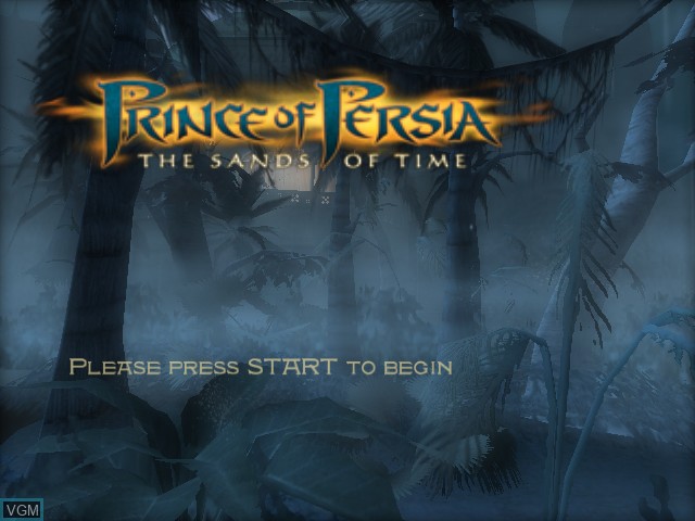 Title screen of the game Prince of Persia - The Sands of Time on Microsoft Xbox