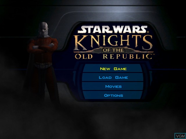 Title screen of the game Star Wars - Knights of the Old Republic on Microsoft Xbox