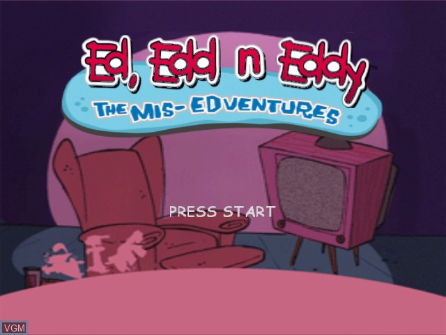 Title screen of the game Ed, Edd n Eddy - The Mis-Edventures on Microsoft Xbox