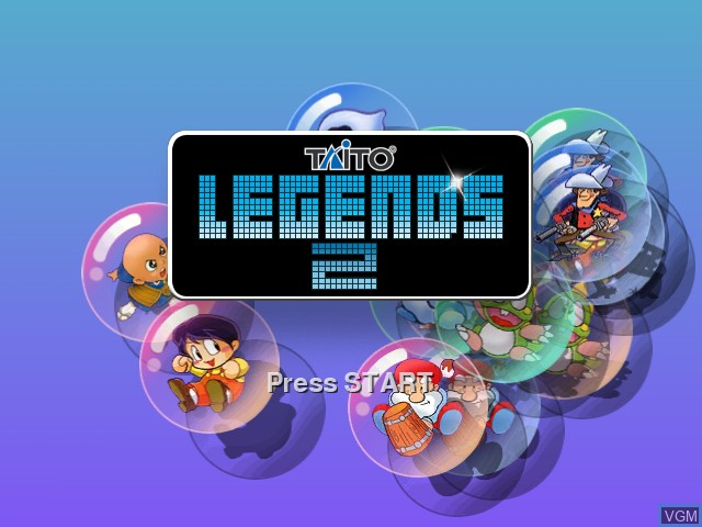 Title screen of the game Taito Legends 2 on Microsoft Xbox