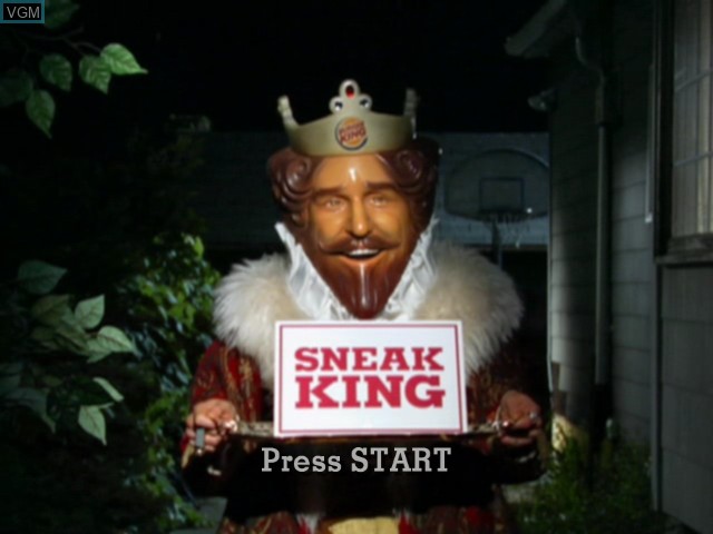 Title screen of the game Sneak King on Microsoft Xbox