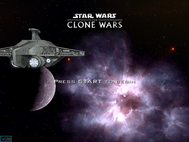 Title screen of the game Star Wars - The Clone Wars on Microsoft Xbox