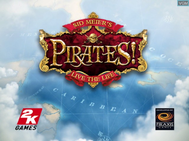 Title screen of the game Sid Meier's Pirates! on Microsoft Xbox