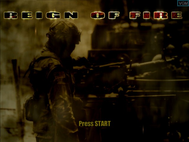 Title screen of the game Reign of Fire on Microsoft Xbox
