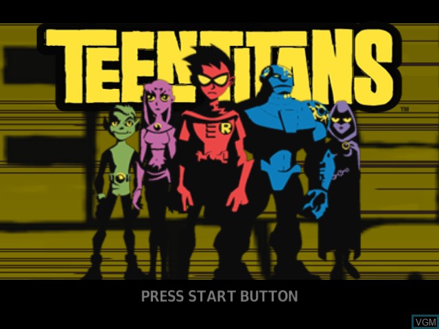 Title screen of the game Teen Titans on Microsoft Xbox