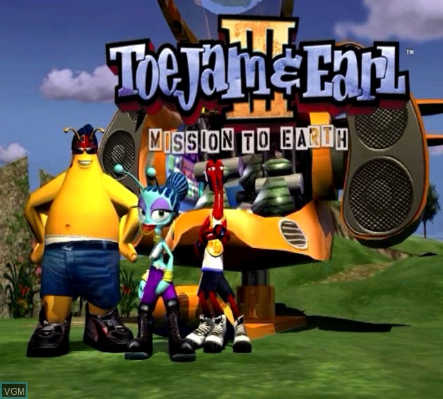 Title screen of the game ToeJam & Earl III - Mission to Earth on Microsoft Xbox