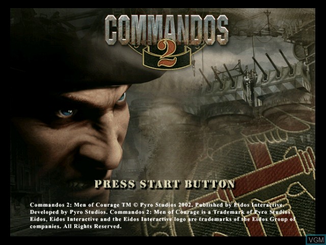 Title screen of the game Commandos 2 - Men of Courage on Microsoft Xbox