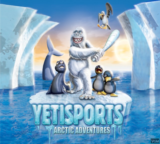 Title screen of the game Yetisports Arctic Adventure on Microsoft Xbox