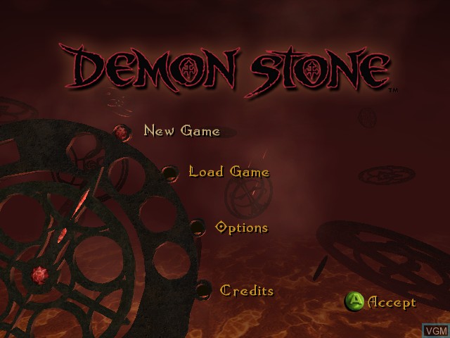 Title screen of the game Forgotten Realms - Demon Stone on Microsoft Xbox