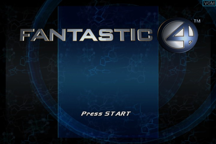 Title screen of the game Fantastic 4 on Microsoft Xbox