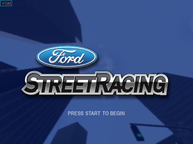 Title screen of the game Ford Street Racing on Microsoft Xbox