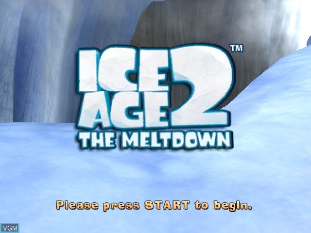 Title screen of the game Ice Age 2 - The Meltdown on Microsoft Xbox