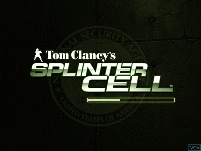 Title screen of the game Tom Clancy's Splinter Cell on Microsoft Xbox